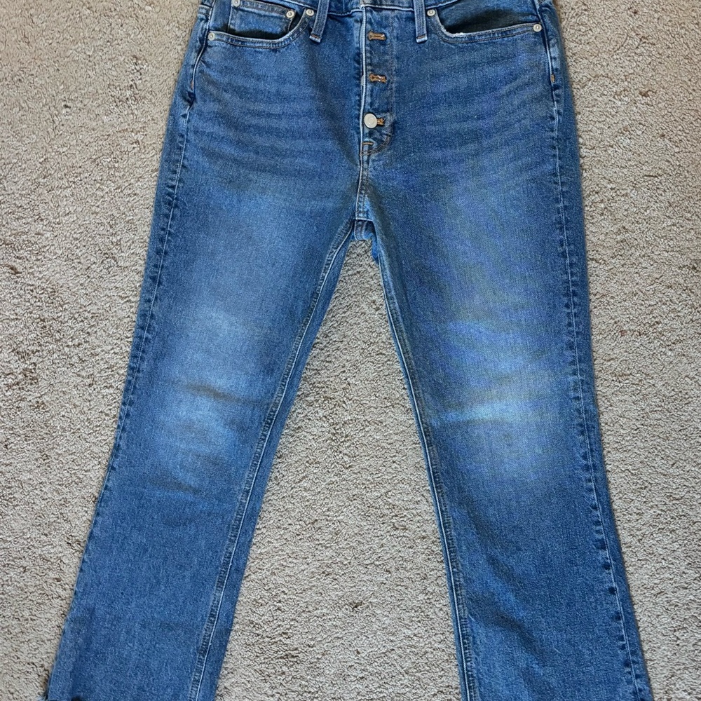Jcrew 9” Billie Demi boot crop Classic Blue Denim Jeans size 30